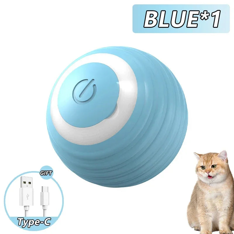 Juguetes de pelota giratoria para gatos, juguetes eléctricos interactivos con carga USB, juguete de pelota para gatos, accesorios para gatos y perros, suministros para mascotas y gatos.