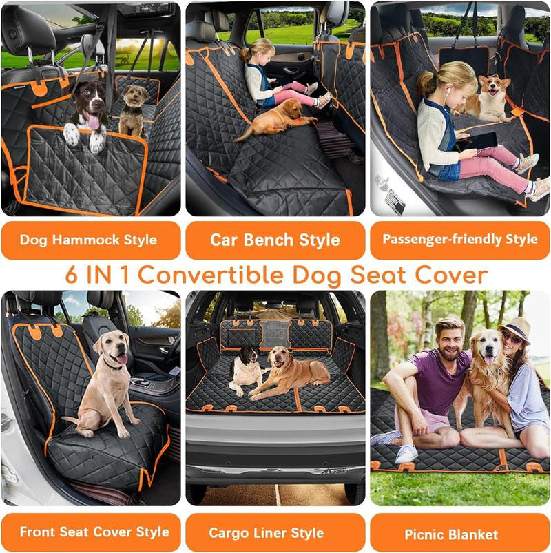 Car Seat Cover Protector for Dogs,Dog Seat Cover for Back Seat Waterproof Car Seat Covers for Dogs Durable Non-Slip,Backseat Cover for Dogs in Car Standard 54" W X 58" L