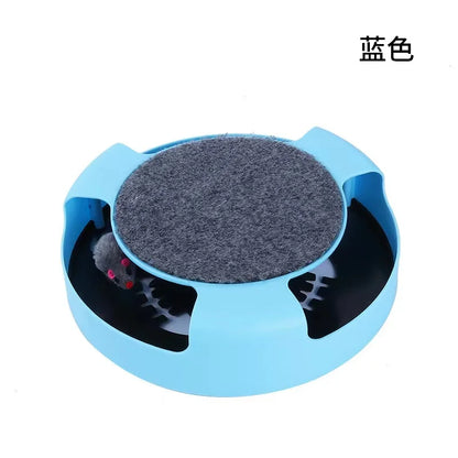 Cat Toy Turntable Roller Mouse Toys Interactive Intelligence Training Track Funny Games Cat Scratcher Toy Pet Toys Accessories