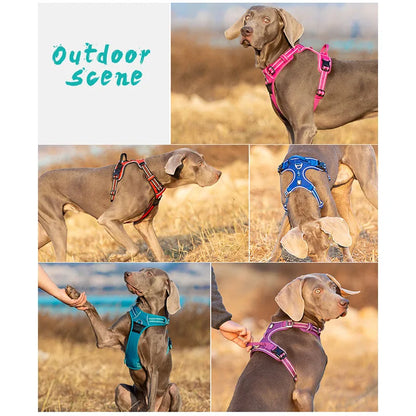 Arnés frontal de nailon Truelove para perros, chaleco antitirones, arnés de seguridad suave y ajustable para perros pequeños, grandes, para correr, entrenar, bulldog francés