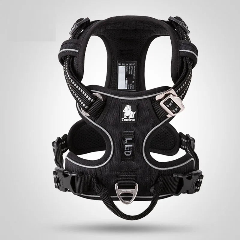 Arnés frontal de nailon Truelove para perros, chaleco antitirones, arnés de seguridad suave y ajustable para perros pequeños, grandes, para correr, entrenar, bulldog francés