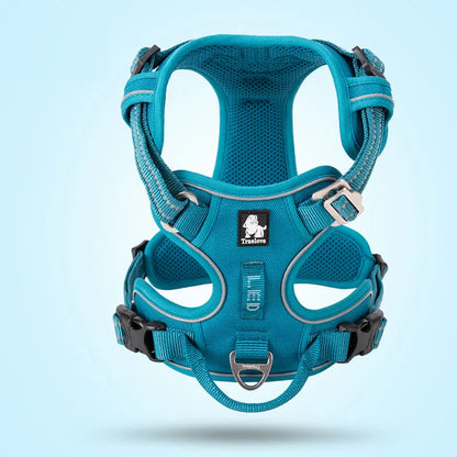 Arnés frontal de nailon Truelove para perros, chaleco antitirones, arnés de seguridad suave y ajustable para perros pequeños, grandes, para correr, entrenar, bulldog francés