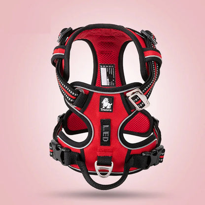 Arnés frontal de nailon Truelove para perros, chaleco antitirones, arnés de seguridad suave y ajustable para perros pequeños, grandes, para correr, entrenar, bulldog francés