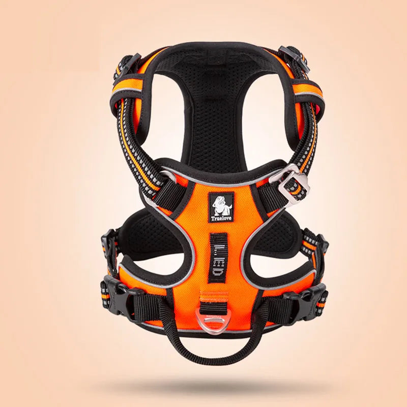 Arnés frontal de nailon Truelove para perros, chaleco antitirones, arnés de seguridad suave y ajustable para perros pequeños, grandes, para correr, entrenar, bulldog francés