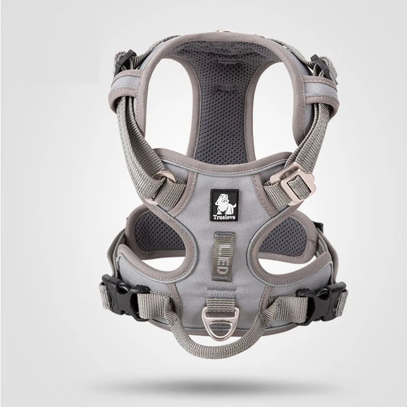 Arnés frontal de nailon Truelove para perros, chaleco antitirones, arnés de seguridad suave y ajustable para perros pequeños, grandes, para correr, entrenar, bulldog francés