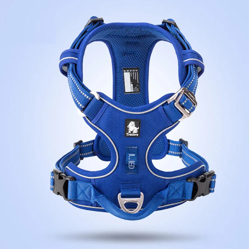 Arnés frontal de nailon Truelove para perros, chaleco antitirones, arnés de seguridad suave y ajustable para perros pequeños, grandes, para correr, entrenar, bulldog francés
