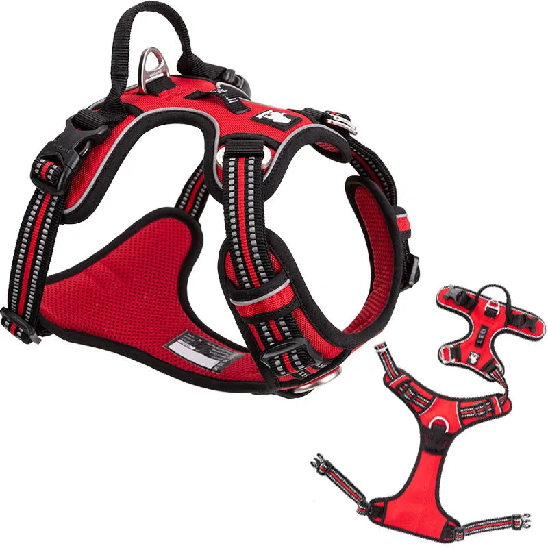 Arnés frontal de nailon Truelove para perros, chaleco antitirones, arnés de seguridad suave y ajustable para perros pequeños, grandes, para correr, entrenar, bulldog francés