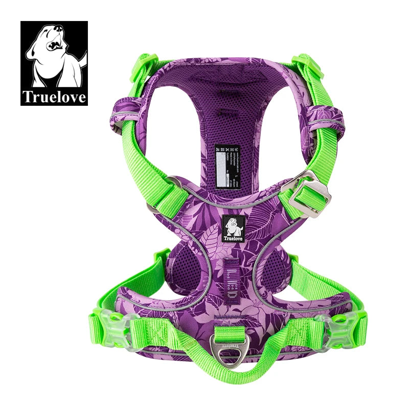 Arnés frontal de nailon Truelove para perros, chaleco antitirones, arnés de seguridad suave y ajustable para perros pequeños, grandes, para correr, entrenar, bulldog francés
