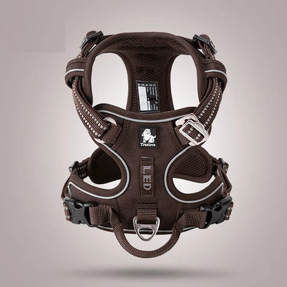 Arnés frontal de nailon Truelove para perros, chaleco antitirones, arnés de seguridad suave y ajustable para perros pequeños, grandes, para correr, entrenar, bulldog francés