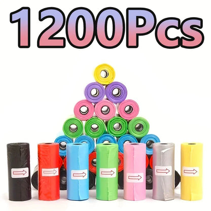 Bolsas para excrementos de perro (120 rollos) para limpieza exterior. Suministros para mascotas. 15 bolsas por rollo. Bolsas de basura de repuesto.