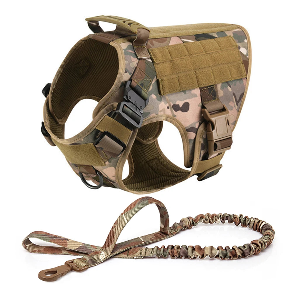 Grande imbracatura per cani collare guinzaglio Molle Pouches Pet tedesco pastore malinois addestramento passeggio gilet imbracature per cani per cani di taglia media