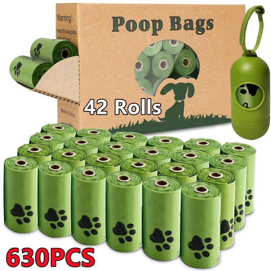 Nueva bolsa de basura biodegradable para mascotas, bolsas para excrementos de perro, bolsas para excrementos de perro a granel con aroma Biobase, bolsas degradables para desechos de gato, dispensadores de excrementos de perro, regalos