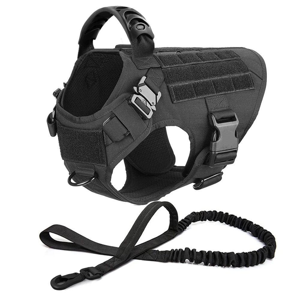 Grande imbracatura per cani collare guinzaglio Molle Pouches Pet tedesco pastore malinois addestramento passeggio gilet imbracature per cani per cani di taglia media