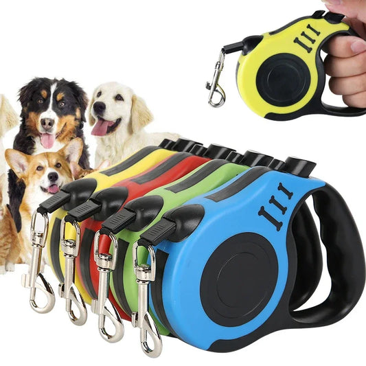 Correa retráctil para perros de 3/5 m, automática, flexible, con tracción para cachorros y gatos, ideal para perros pequeños y medianos. Productos para mascotas.
