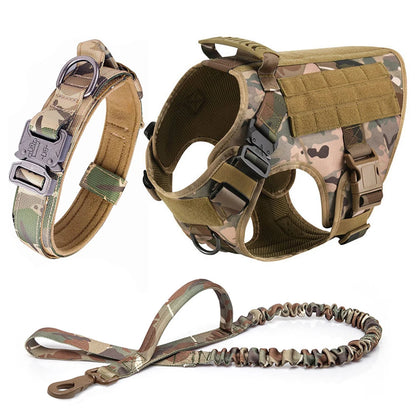 Grande imbracatura per cani collare guinzaglio Molle Pouches Pet tedesco pastore malinois addestramento passeggio gilet imbracature per cani per cani di taglia media