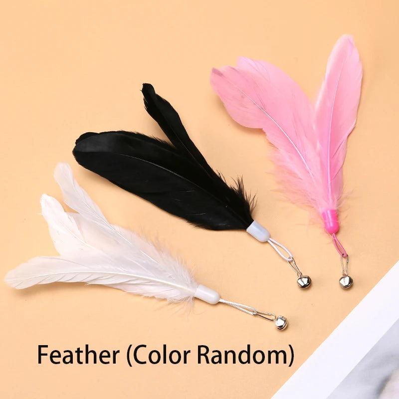Juguete interactivo para gatos, varita de juguete con ventosa, forma de pájaro o pluma, para jugar con gatitos, con manos libres, ideal para mascotas.
