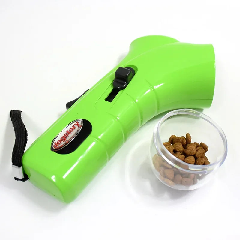 Dog Food Training Equipment Portable Interactive Treat Dispenser Launcher Gun Pet Snack Feeder Accessories Tool Supplies Product