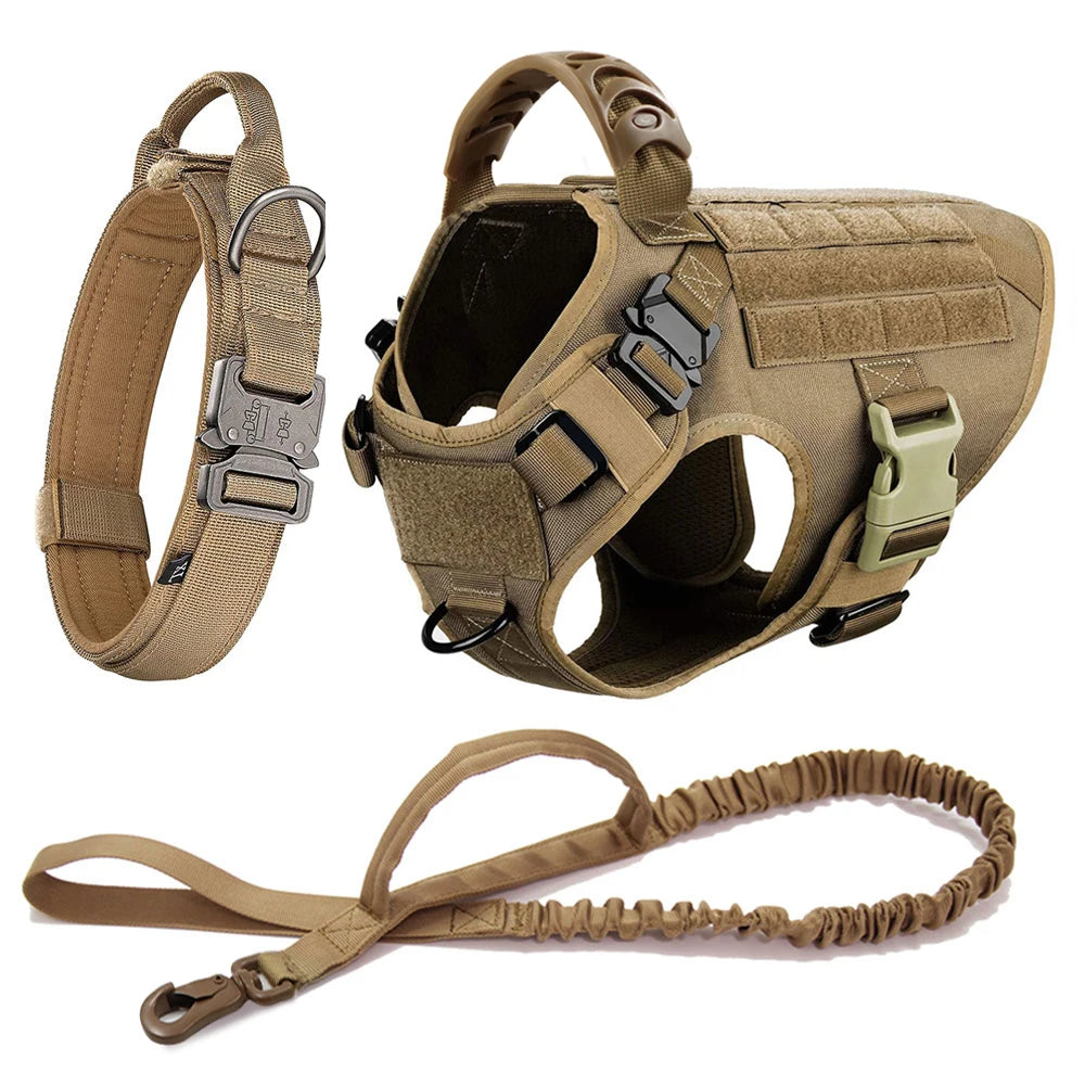 Grande imbracatura per cani collare guinzaglio Molle Pouches Pet tedesco pastore malinois addestramento passeggio gilet imbracature per cani per cani di taglia media