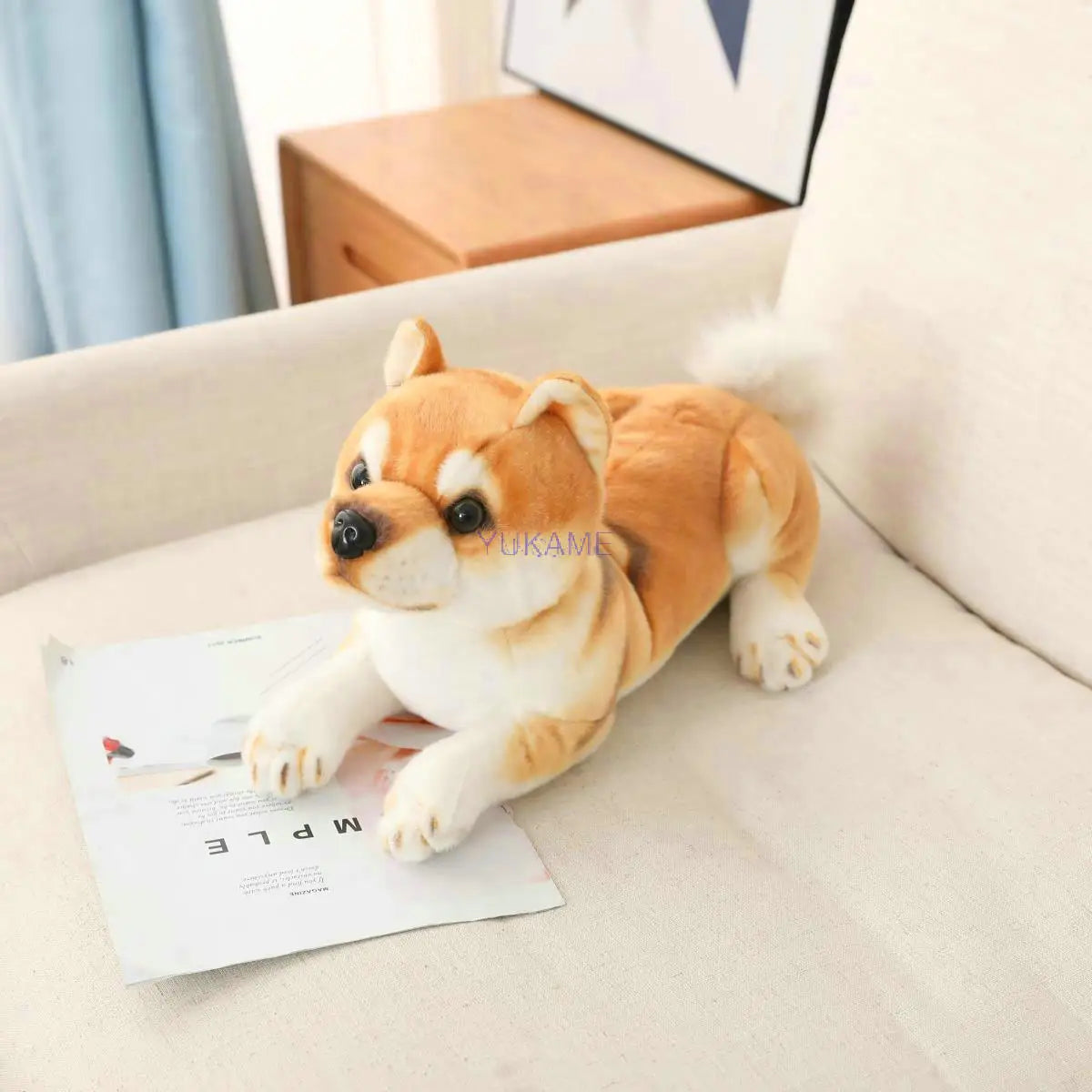 Simulazione Cane Peluche Giocattoli Cartone Animato Shiba Inu Bambole Peluche Animale Morbido Giocattolo Regalo di Compleanno di Natale