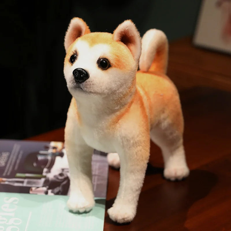 Juguetes de peluche de perro de simulación, muñecos de dibujos animados Shiba Inu, juguete de animal de peluche suave, regalo de cumpleaños y Navidad