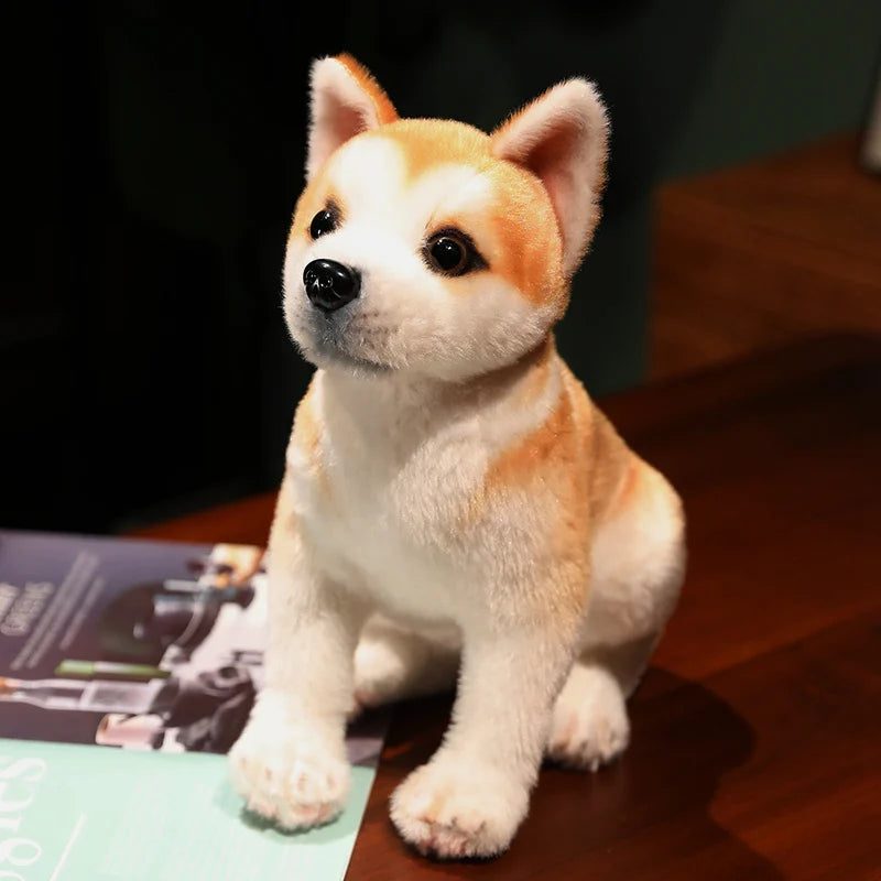 Juguetes de peluche de perro de simulación, muñecos de dibujos animados Shiba Inu, juguete de animal de peluche suave, regalo de cumpleaños y Navidad