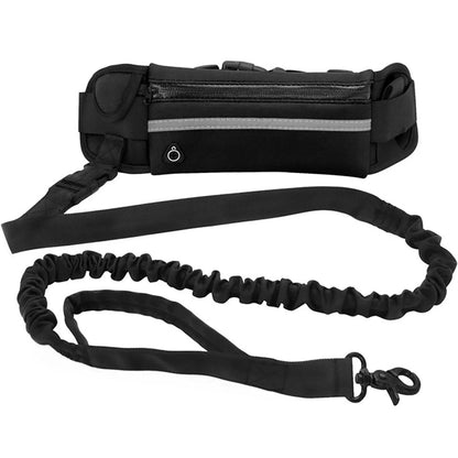 Hands Free Dog Leash Reflective Leash with Waist Bag Retractable Elastic Belt Dog Traction Rope for Running Walking Pet Products