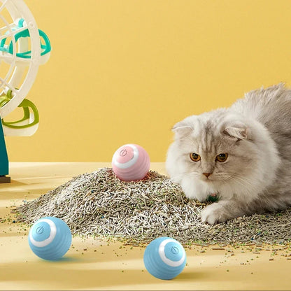 Juguetes de pelota giratoria para gatos, juguetes eléctricos interactivos con carga USB, juguete de pelota para gatos, accesorios para gatos y perros, suministros para mascotas y gatos.