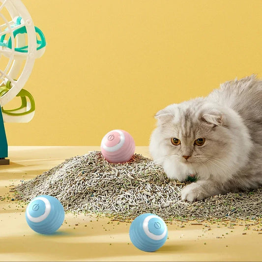 Juguetes de pelota giratoria para gatos, juguetes eléctricos interactivos con carga USB, juguete de pelota para gatos, accesorios para gatos y perros, suministros para mascotas y gatos.