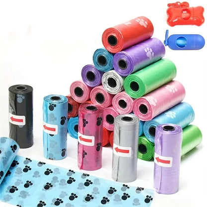 Bolsas para excrementos de perro (120 rollos) para limpieza exterior. Suministros para mascotas. 15 bolsas por rollo. Bolsas de basura de repuesto.