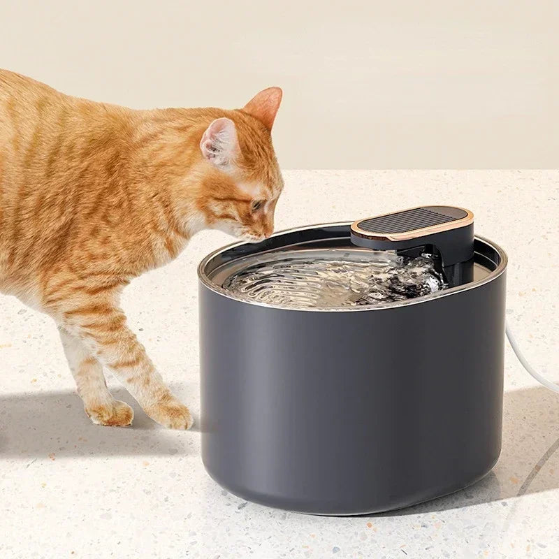 Fuente de agua automática para mascotas de 3 l con luz LED, ultra silenciosa, con USB, eléctrica y silenciosa.