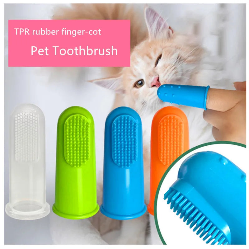 Lettini in silicone per dita per animali domestici Spazzolino da denti Gatti Cani Spazzolatura Accessori per cani Denti per animali domestici Prodotti per la pulizia orale