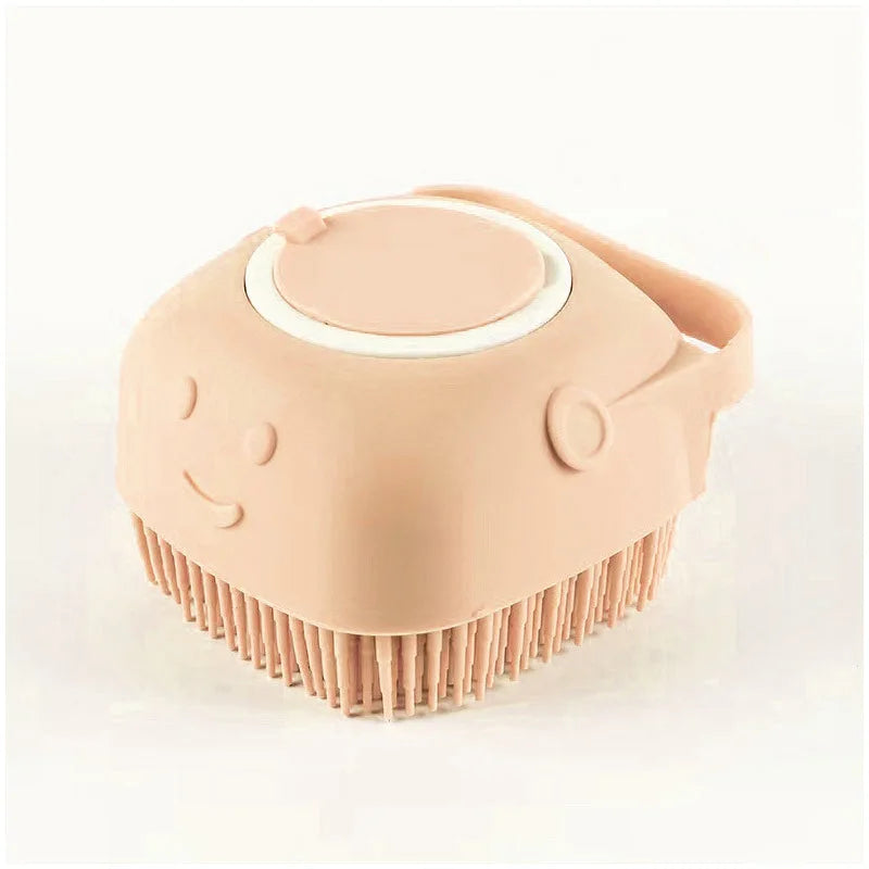 Soft Silicone Dog Brush Pet Shampoo Massager Bath Brush Bathroom Puppycat Washing Massage Dispenser Grooming Shower Brush