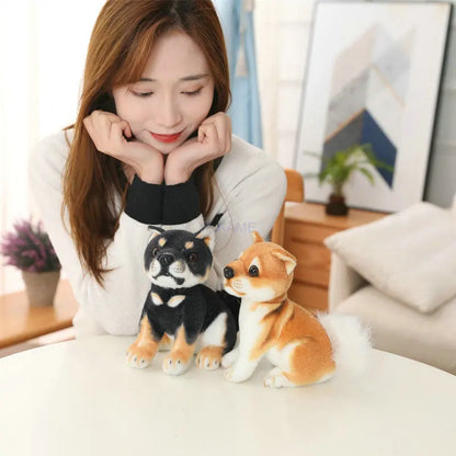 Simulation Dog Plush Toys Cartoon Shiba Inu Dolls Stuffed Soft Animal Toy Birthday Christmas Gift