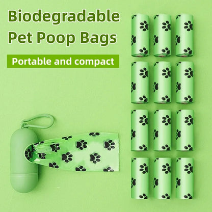 Nueva bolsa de basura biodegradable para mascotas, bolsas para excrementos de perro, bolsas para excrementos de perro a granel con aroma Biobase, bolsas degradables para desechos de gato, dispensadores de excrementos de perro, regalos