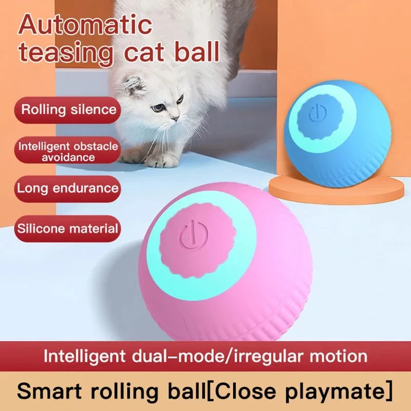 Pelota interactiva de entrenamiento para gatos, juguete eléctrico con movimiento automático, pelota mágica electrónica para gatos