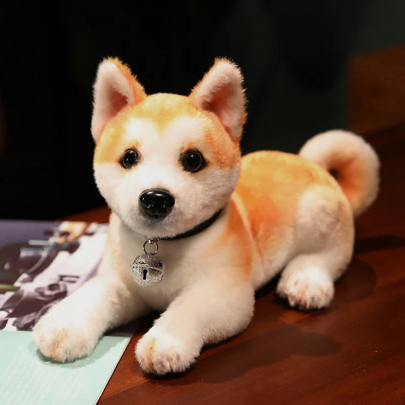 Juguetes de peluche de perro de simulación, muñecos de dibujos animados Shiba Inu, juguete de animal de peluche suave, regalo de cumpleaños y Navidad