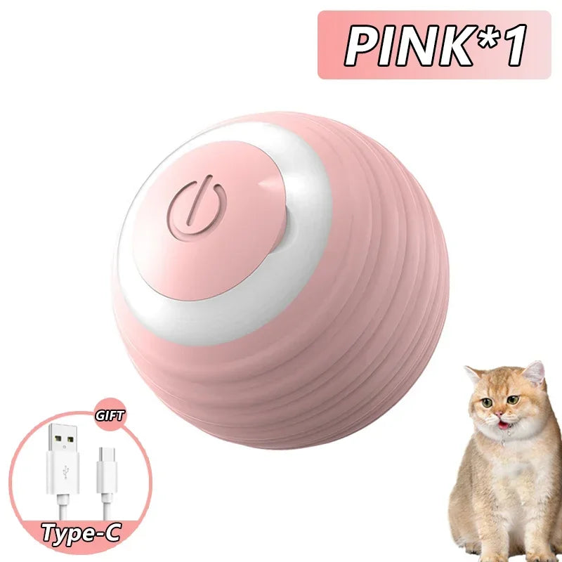 Juguetes de pelota giratoria para gatos, juguetes eléctricos interactivos con carga USB, juguete de pelota para gatos, accesorios para gatos y perros, suministros para mascotas y gatos.