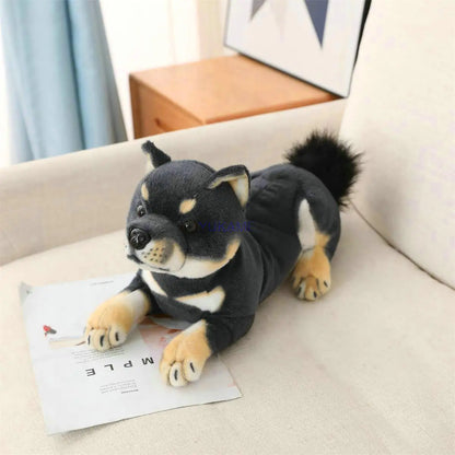 Juguetes de peluche de perro de simulación, muñecos de dibujos animados Shiba Inu, juguete de animal de peluche suave, regalo de cumpleaños y Navidad