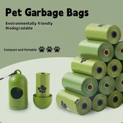 Nueva bolsa de basura biodegradable para mascotas, bolsas para excrementos de perro, bolsas para excrementos de perro a granel con aroma Biobase, bolsas degradables para desechos de gato, dispensadores de excrementos de perro, regalos