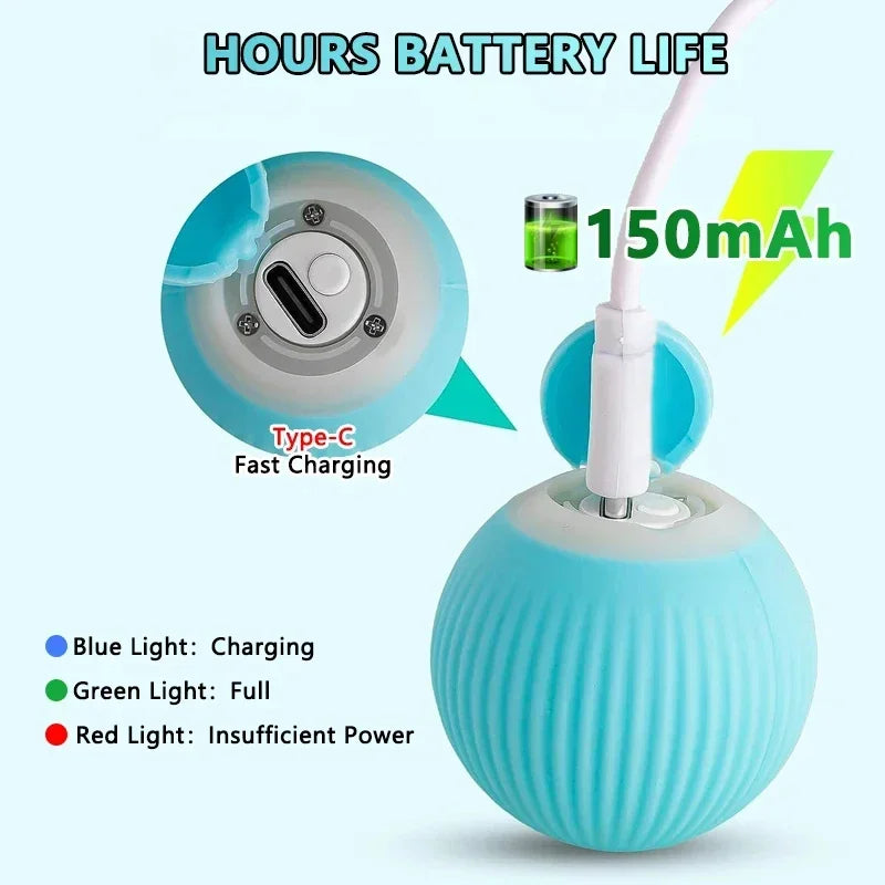 Juguetes de pelota giratoria para gatos, juguetes eléctricos interactivos con carga USB, juguete de pelota para gatos, accesorios para gatos y perros, suministros para mascotas y gatos.