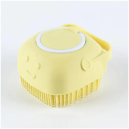 Soft Silicone Dog Brush Pet Shampoo Massager Bath Brush Bathroom Puppycat Washing Massage Dispenser Grooming Shower Brush