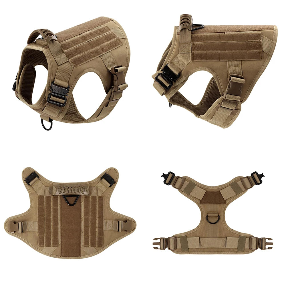 Grande imbracatura per cani collare guinzaglio Molle Pouches Pet tedesco pastore malinois addestramento passeggio gilet imbracature per cani per cani di taglia media