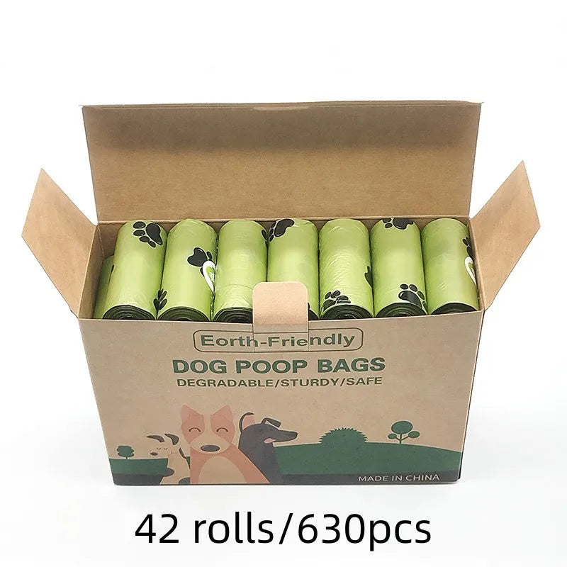 Nueva bolsa de basura biodegradable para mascotas, bolsas para excrementos de perro, bolsas para excrementos de perro a granel con aroma Biobase, bolsas degradables para desechos de gato, dispensadores de excrementos de perro, regalos